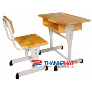Bàn ghế học sinh 1 chỗ điều chỉnh độ cao